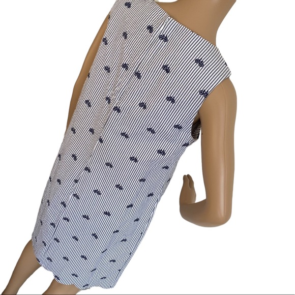 CYNTHIA ROWLEY  | BICYCLE & STRIPES SLEEVELESS SHIFT DRESS  SZ 8 - Picture 5 of 16